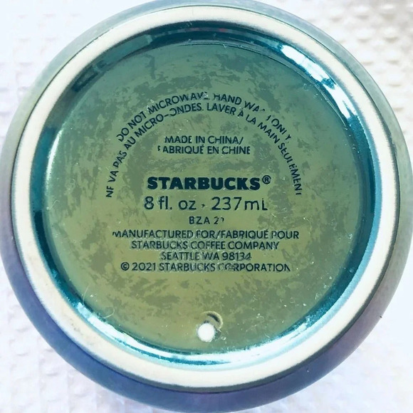 Starbucks Purple Blue Oil Slick Ceramic Mini Mug - Picture 8 of 10